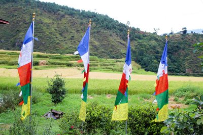 Unterwegs zum Kloster Chimi Lhakhang