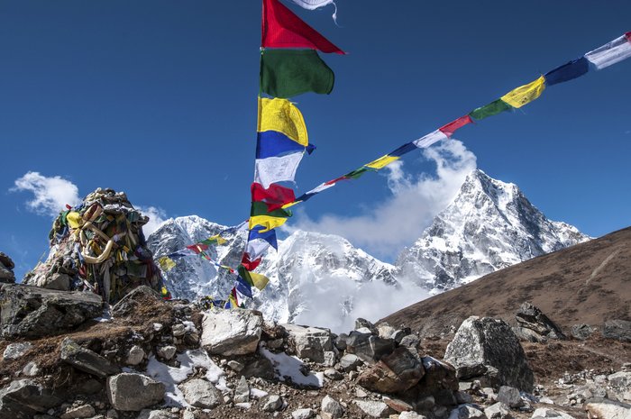 Gebetsfahnen im Himalaya
