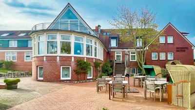 Blick auf das Naturhotel Baltrum 