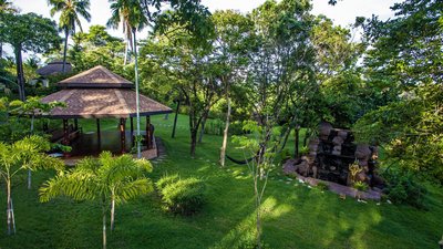 Unter Palmen zur nächsten Yoga-Stunde schlendern