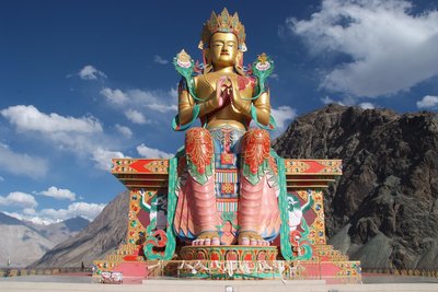 Der Nubra Diskit Buddha in Ladakh