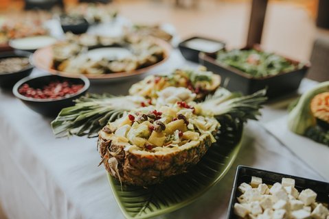 Genießen Sie das wunderbare ayurvedische Buffet im Alpino Atlantico