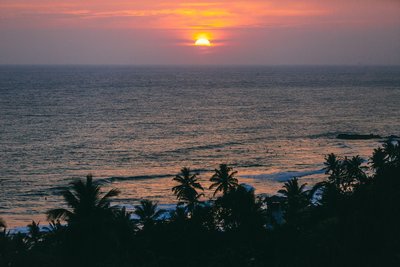 Sonnenuntergang über dem Indischen Ozean