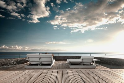 Auf der Sonnenterrasse des Hotels Estalagem können Sie wunderbar entspannen