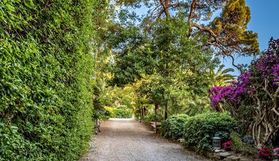 Schlendern Sie durch den großzügigen Garten