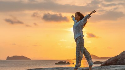 Den Sonnenuntergang genießen