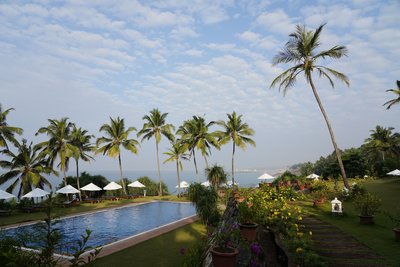 Der Pool des Bethsaida mit Blick auf das Meer