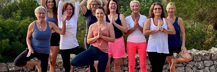 Namastè von der Yogaplattform