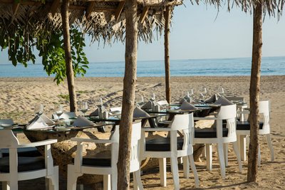 Das Barfuß-Restaurant direkt am Strand
