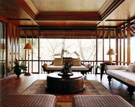 Der gemütliche Wohnbereich der Suite