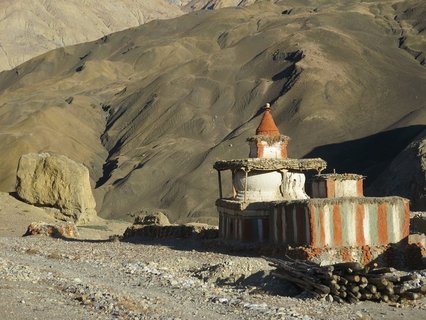 Weite Landschaft in Mustang Nepal