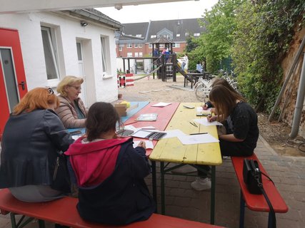 Im Mehrgenerationenhaus in Euskirchen finden Projekte für ukrainische Geflüchtete statt
