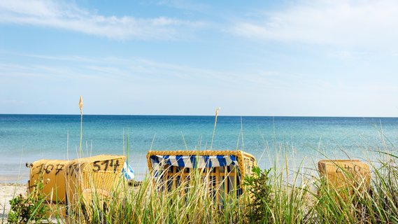 Strandkörbe an der Nordsee