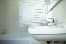 Cleane Badezimmer im Sathya Ayurveda