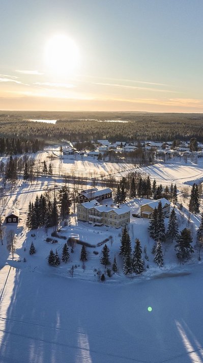 Die winterliche Landschaft rund um das Hotel Filipsborg