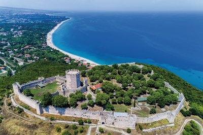 Blick auf die Burg von Platamonas Blick auf die Burg von Platamonas