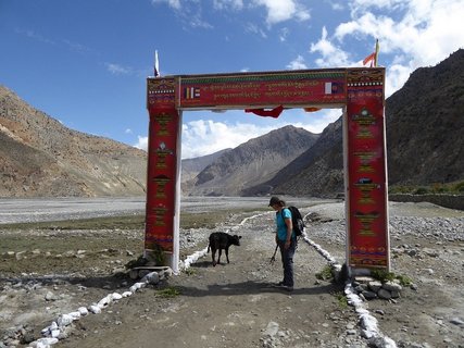 Behangliche Einsamkeit in Mustang, Nepal
