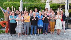 yoga-urlaub-spanien-mallorca-son-mola-vell-gruppe Glückliche TeilnehmerInnen sind das Wichtigste.