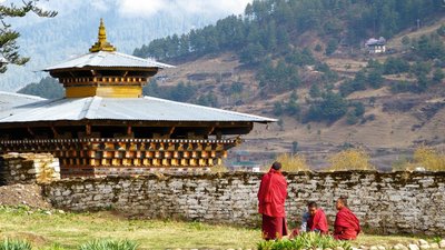 Mönche in Bhutan 