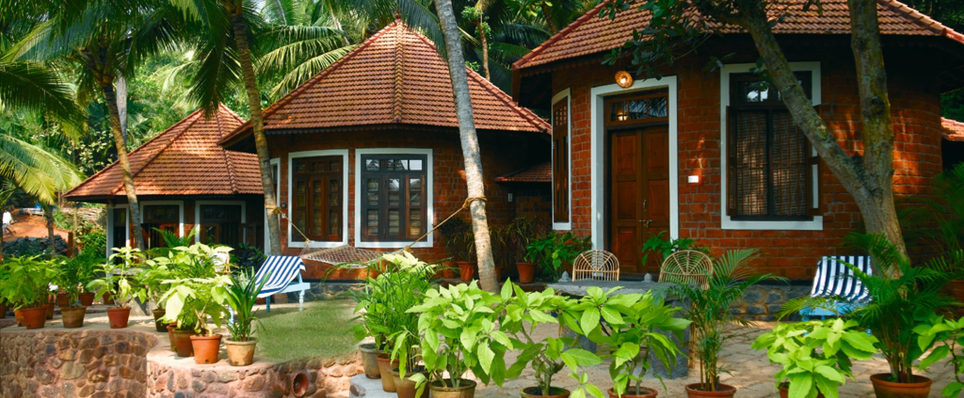 Indien Südindien Kerala Kovalam Manatheeram Beach Village Ayurveda Hotel Anlage