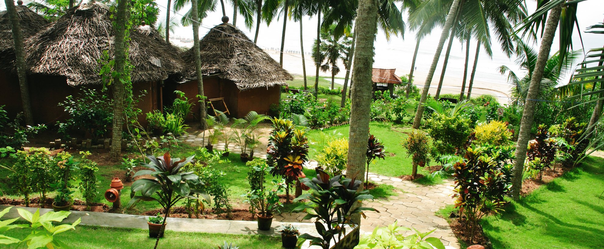Indien Süd Kerala Somatheeram Ayurvedic Health Resort Garten