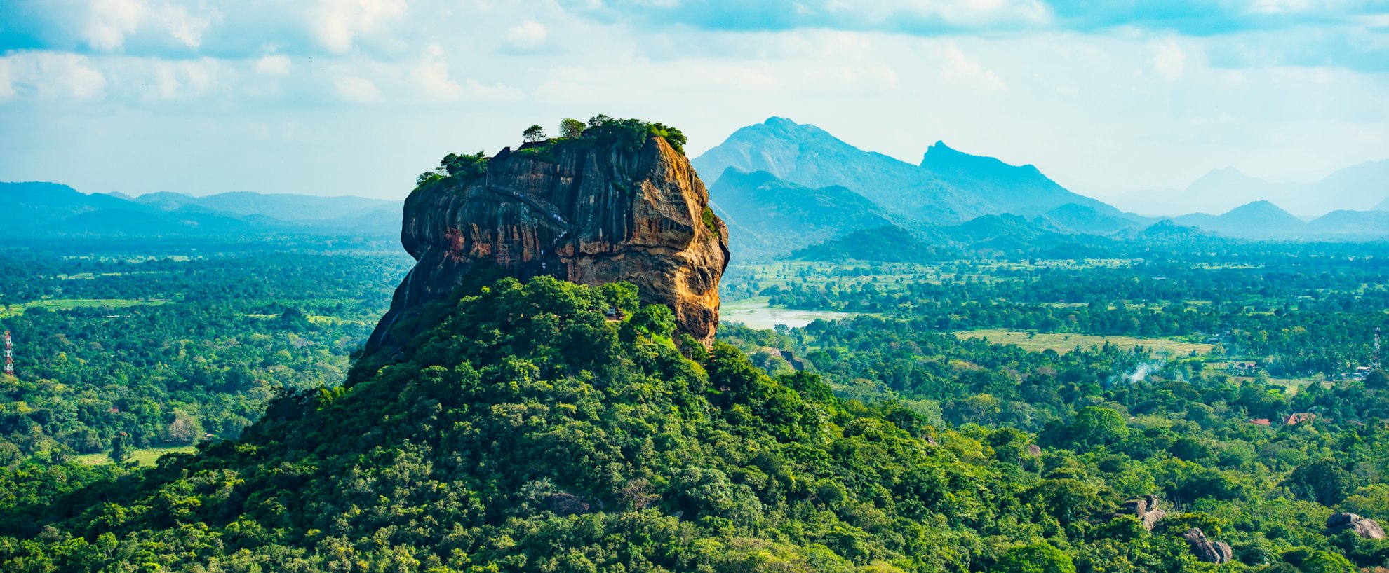Asien Sri Lanka Sigiriya Felsen Wanderung Ausflüge Berge Landschaft