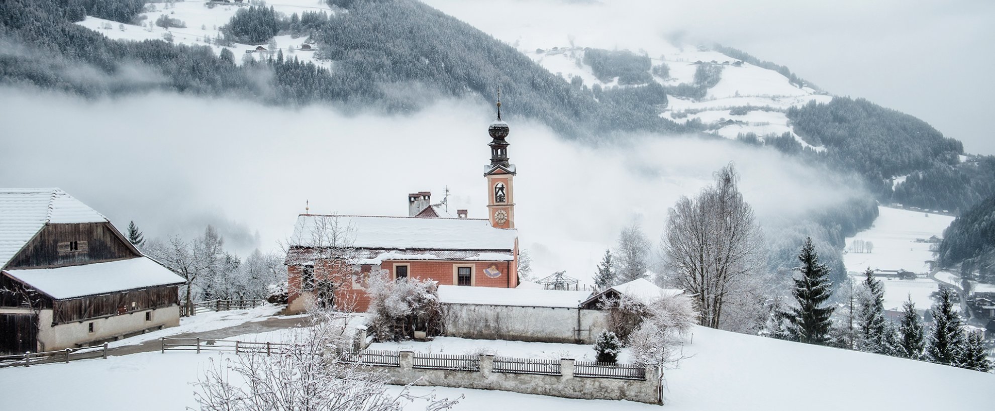 winter nebel schnee italien südtirol saalerwirt urlaub reisen