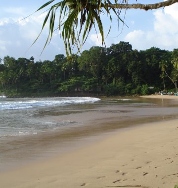 Genießen Sie Ihre Auszeit am langen Sandstrand von Surya Lanka