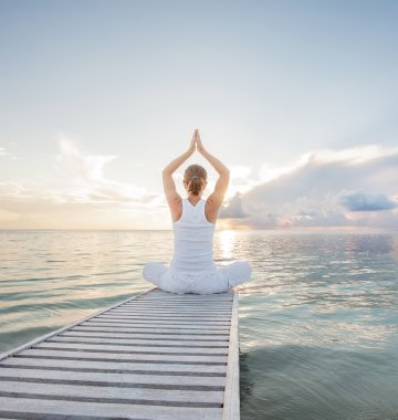 Yoga Übung am Meer