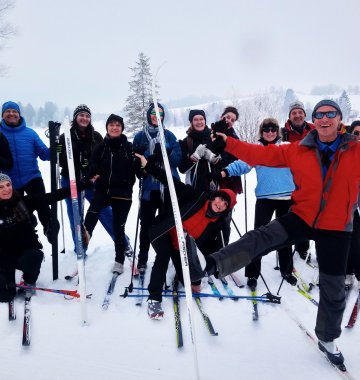 Yoga Urlaub Skilanglauf Deutschland Alpen Seinz Bio Seminarhaus Gruppe Skier 