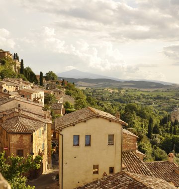 Italien Toskana Häuser Landschaft