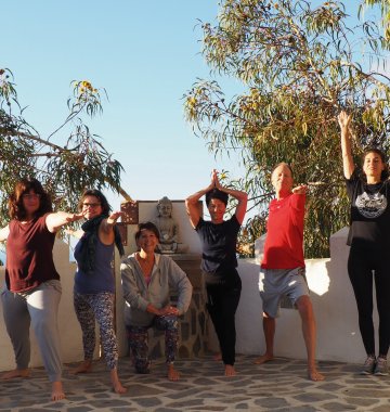 Yoga-Teilnehmer in ihrer Lieblingsasana