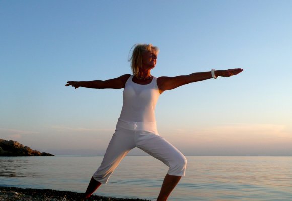 Yogalehrerin Uschi Ostermeier-Sitkowski