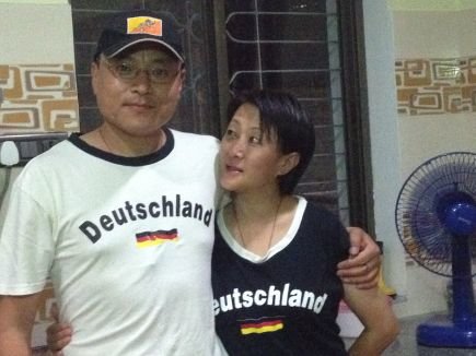 Tshering Dorji von Bhutan Scenic Tours als Fussballfan der Deutschen Nationalelf